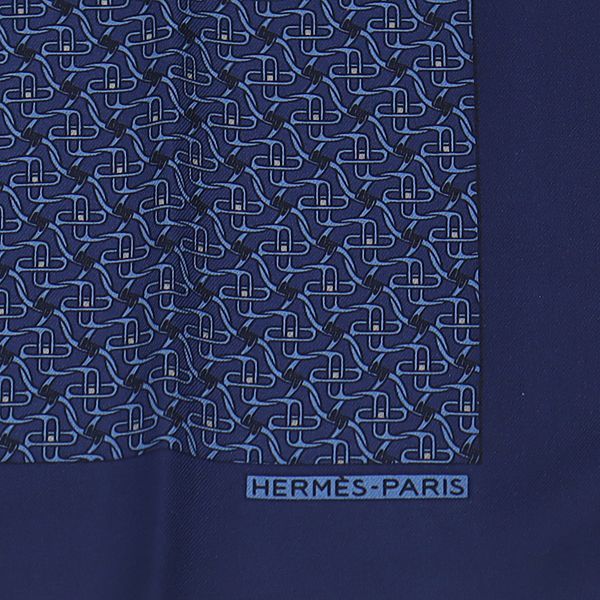 エルメス ネイビー プチカレ スカーフ ポケットチーフ ネッカチーフ