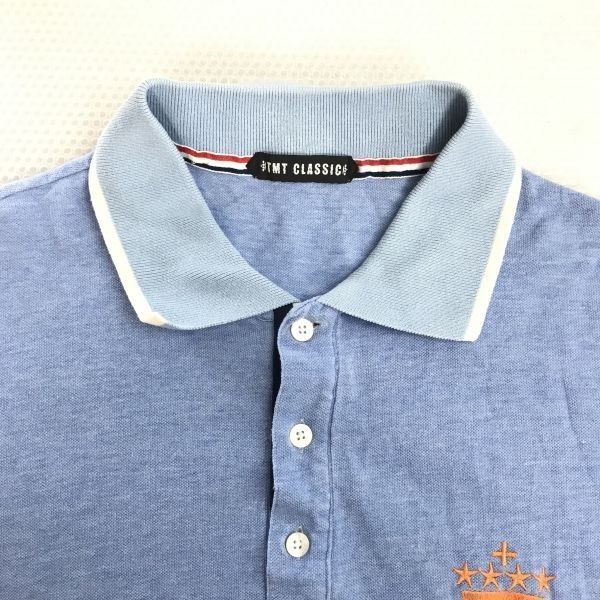 TMT CLASSIC/ティーエムティー☆半袖ポロシャツ【メンズM/blue/青