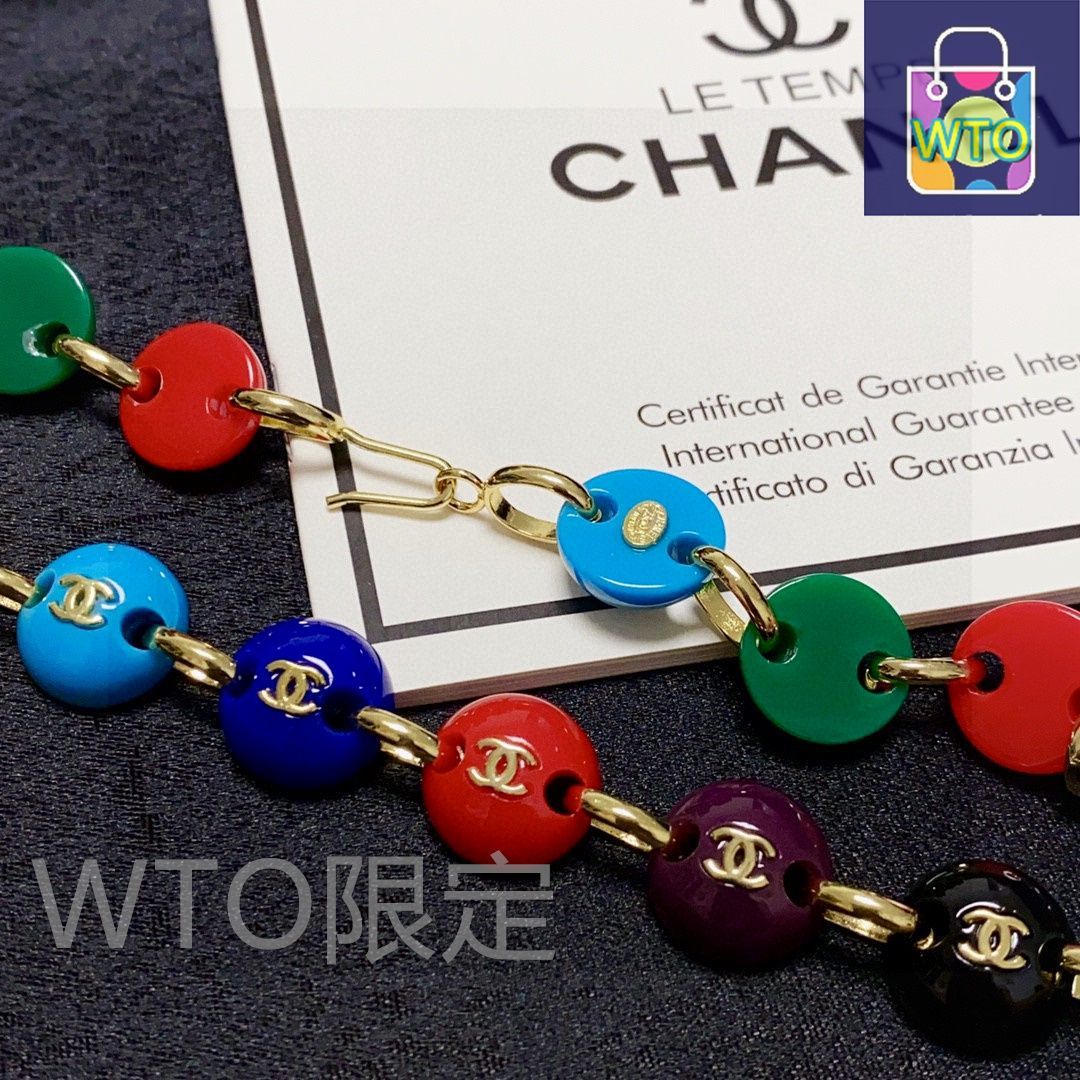 【超希少】CHANEL ビーズネックレス 04Pコレクションモデル ビンテージ 今日特価】Chanel 最新モデル ダブル C カラフルビーズ ピーポー