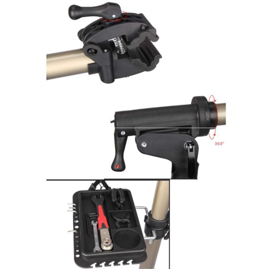 自転車修理スタンド マウンテンバイクおよびロードバイクのメンテナンス ホームポータブル自転車整備士のワークスタンド WWW_NOITHATQUANGTHANH_NET