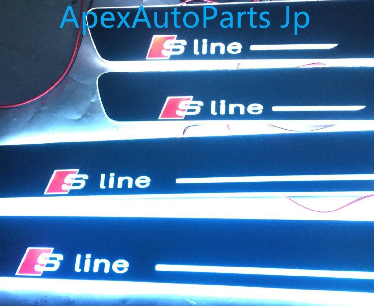 アウディ A6 A3 A7 A4 A5 LED ステップライト フル ダイナミック ウェルカムボード 4P FFCRYSTALESIA_COM