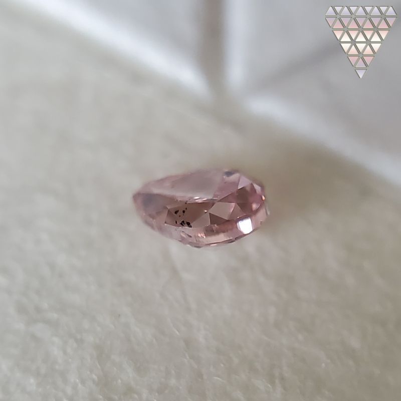 0.053 ct FANCY DEEP PINK SI1 PEAR AGT 天然 ダイヤモンド DIAMOND EXCHANGE FEDERATION