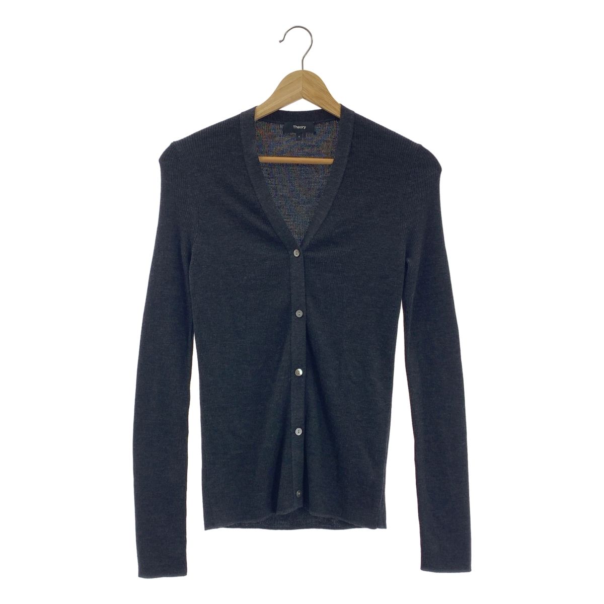 【極美品】theory セオリー リネン100% カーディガン ニットジャケット theory / セオリー | Regal Wool Micro S Cardi B ニットカーディガン