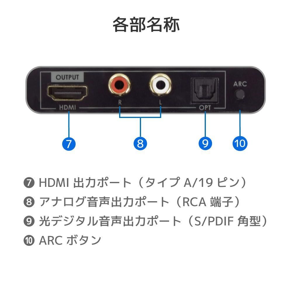  商品 ラトックシステム 8 K 60 Hz 4 120 144 HDCP 2.3 ARC AAC 5.1 ch VRR ALLM 対応 HDMIオーディオ分離器 RS-HD 2 HDA-8 HDMI 音声分離器 PS 5 アス その他 オーディオアクセサリー