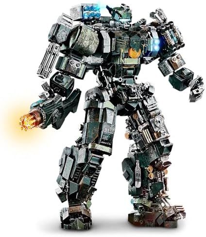 HIGH GODO ハイゴード メカビルディングブロックセット 大人用 電動ロボットモデル組み立てキット 複数の武器付き バトルダメージスタイル 戦士 コレクター向けギフト 12歳以上の男性|男の子向け 1403ピース