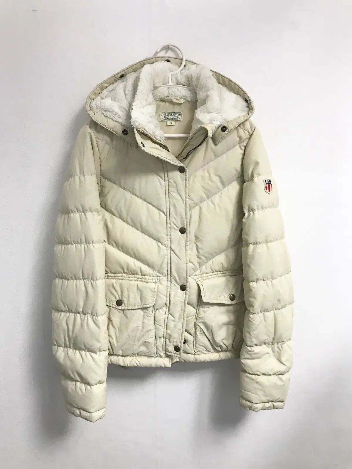 ラルフローレンレディース ダウンジャケットXS 新品アイボリー