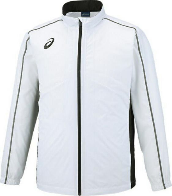 asics アシックス 45 WIND BREAKER JKT(MESH) Bホワイト S 2031A243 100 | スポーツ メンズ S ホワイト 白ウェア アウター ブレーカージャケット ベーシック メッシュ 再帰反射付き 背ベンチレーション付き 