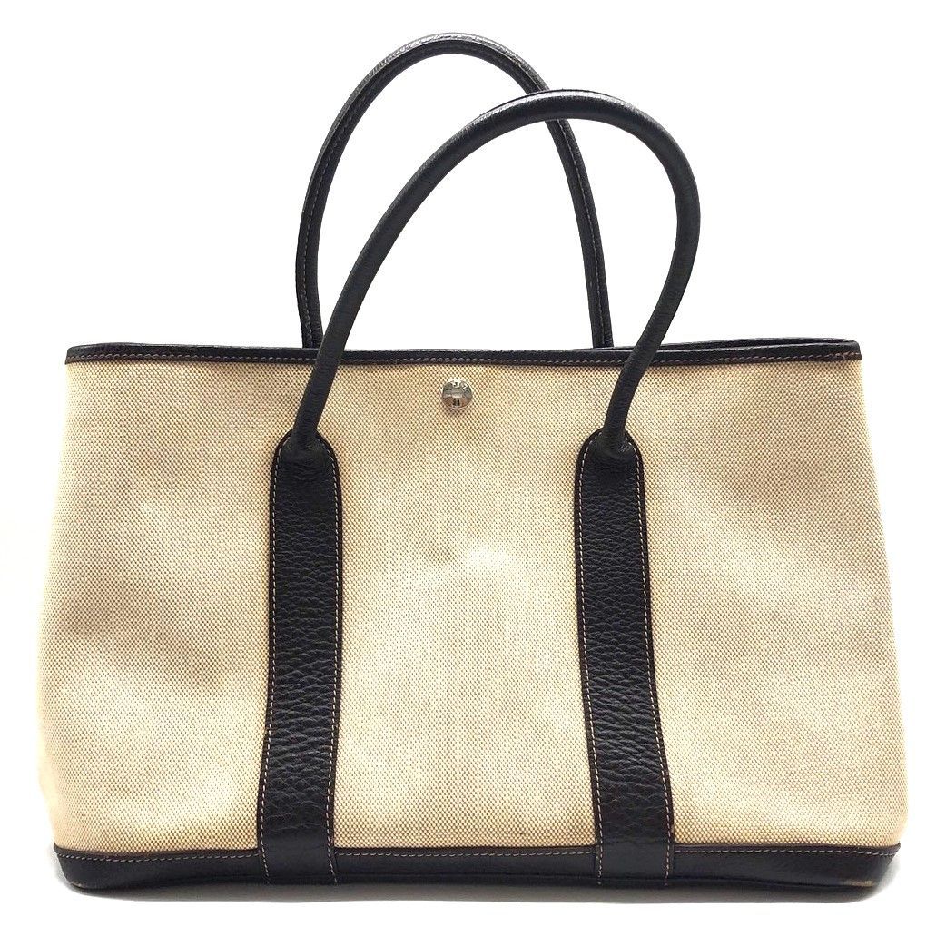 【あんしん鑑定付】HERMES エルメス ガーデンパーティPM トワルアッシュ HERMES エルメス ガーデンパーティPM □J刻印 トワルアッシュ