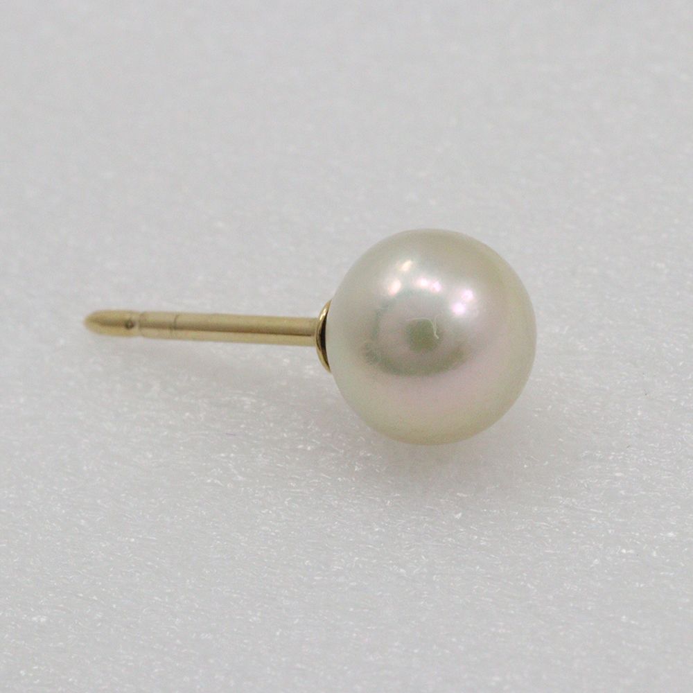 【MIKIMOTO】ミキモト K18イエローゴールド×パール レディース 1.5g ピアス