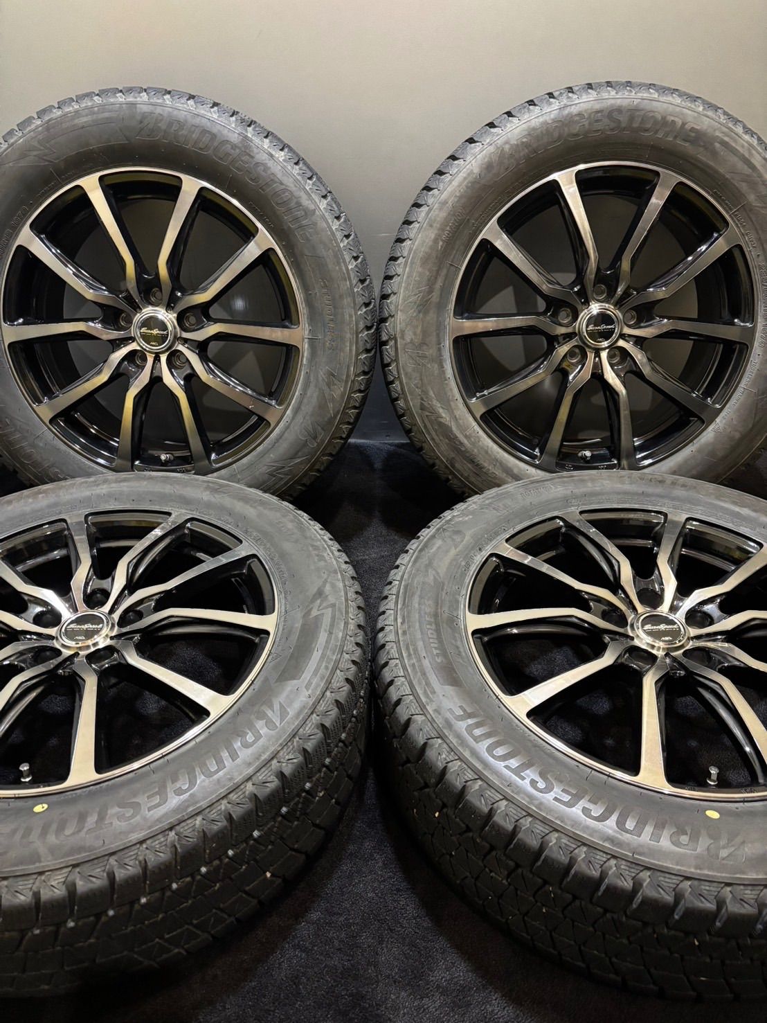 235|60R18 BRIDGESTONE|DM-V3 19年製 EuroSpeed 18インチ 7J 48 114.3 5H スタッドレス 4本 エクストレイル CR-V CX-60 2-J251