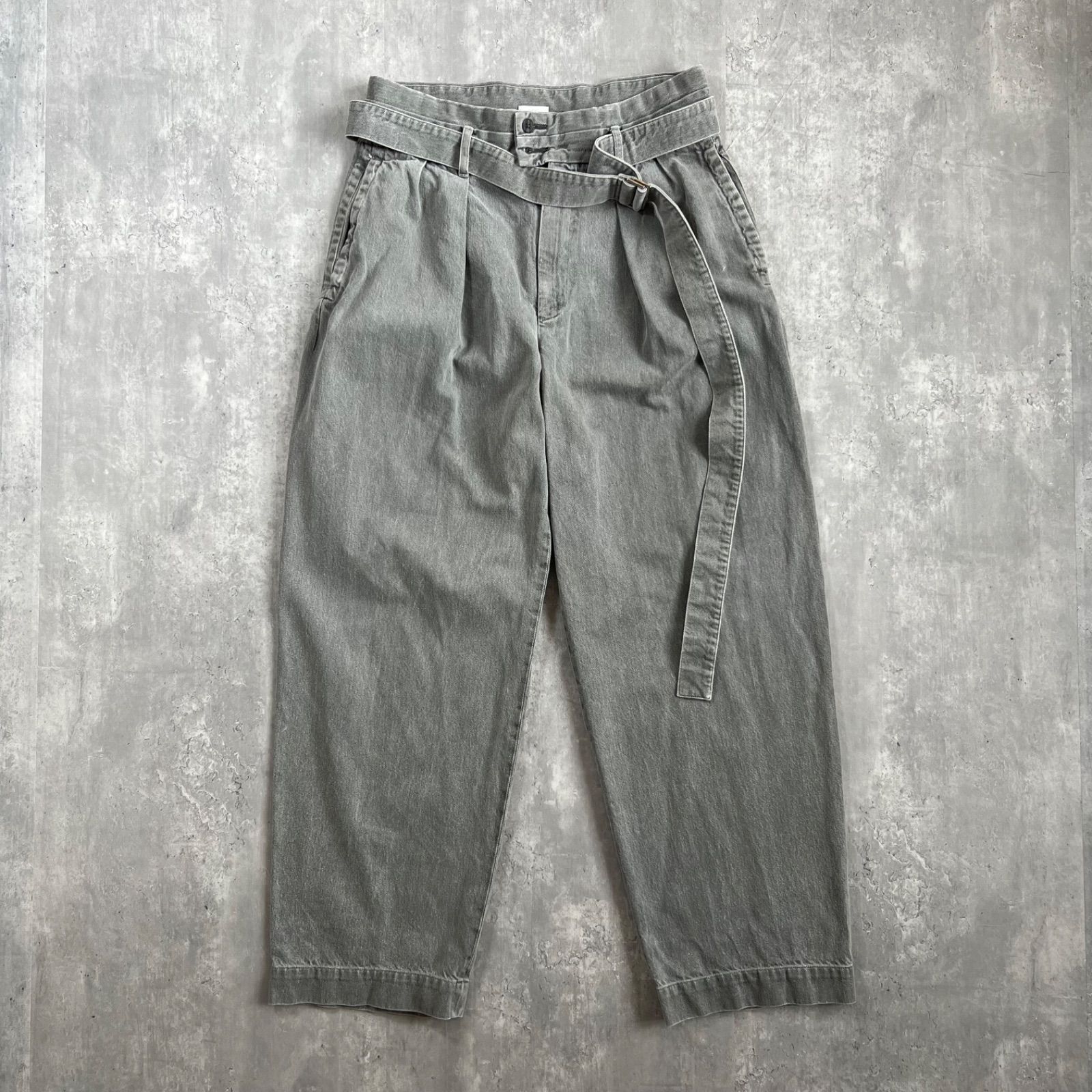 SEEALL シーオール Doble Waist Belt Denim SUMI ダブルウエストベルトデニム 3サイズ 日本製 SAU23 PT181 C-001