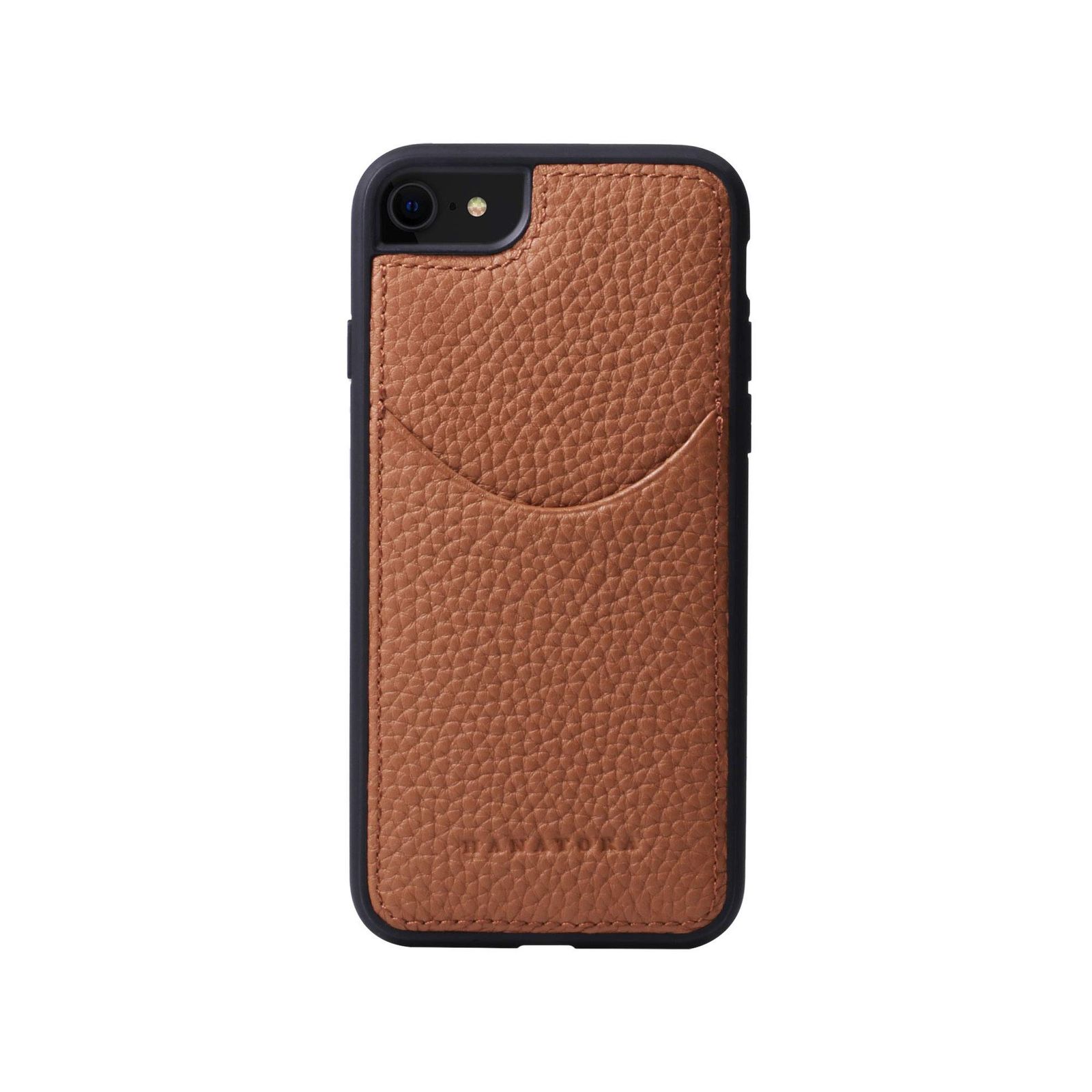 【在庫セール】CPG-8-Camel キャメル マグネットなし ギフト シュリンクカーフレザー 付き コードホルダー スマホ スマホケース 耐衝撃 本革 ケース 第2世代) (第3世代 SE2 SE3 7 iPhone8 HANATORA