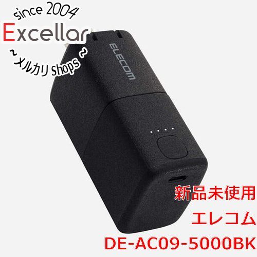 ELECOM - ELECOM　AC充電器一体モバイルバッテリー DE-AC09-5000BK　ブラック AC充電器一体モバイルバッテリー（5000mAh/30W/C×1） - DE-AC09