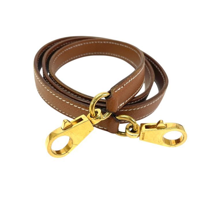 【ABランク】 エルメス HERMES ショルダーストラップ エプソン (レザー) GD金具 バンドリエール ケリー ボリード 交換用 バッグアクセサリー レディース メンズ ユニセックス ゴールド (ライトブラウン) 中古 mar10015 ABランク】 エルメス HERMES ショルダーストラップ エプソン (レザー
