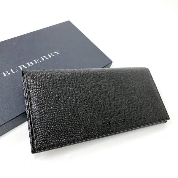 A2507 新品未使用！格安！ BURBERRY バーバリー レザー 二つ折り長財布 