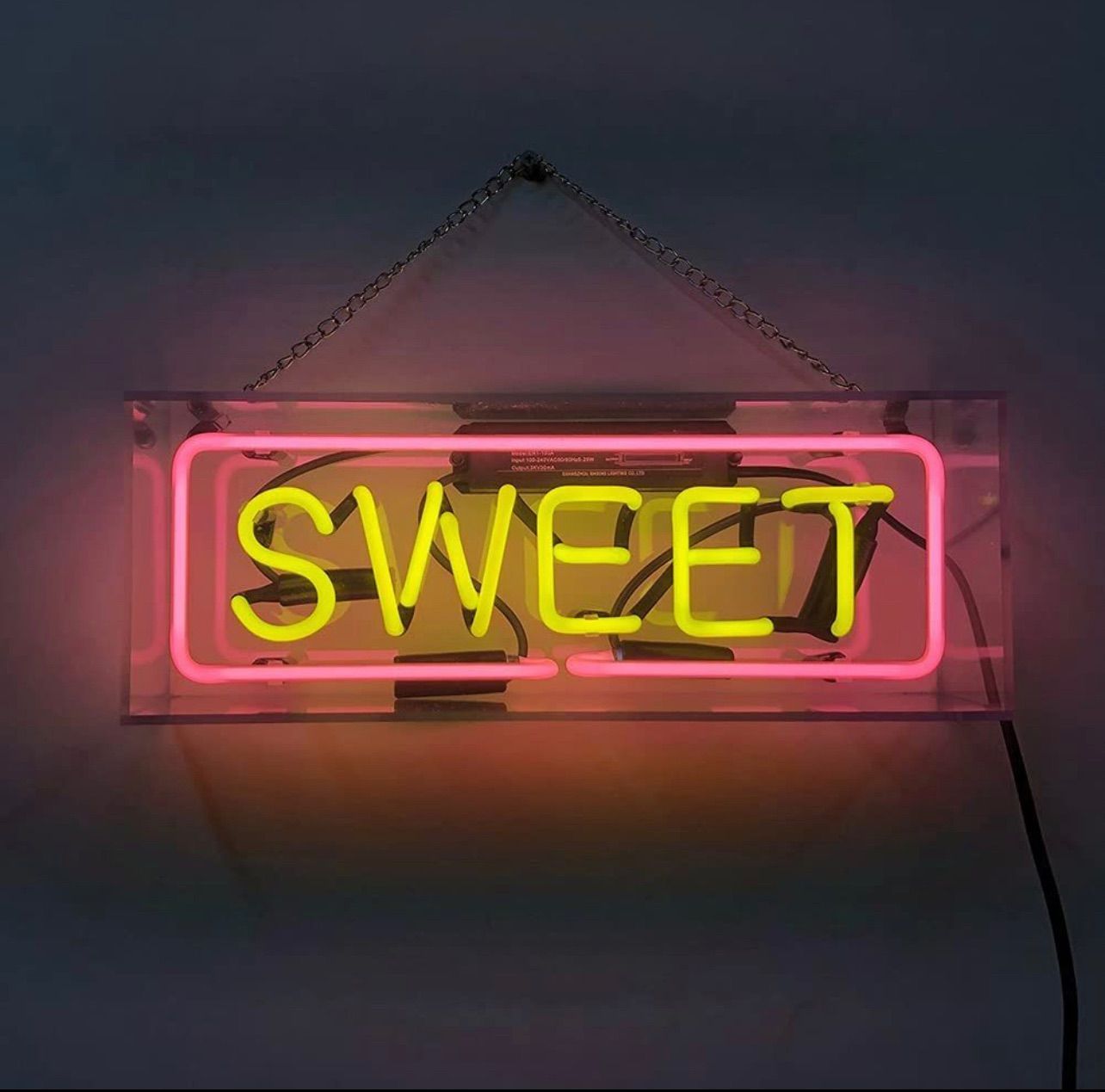 オリジナル ネオンサイン SWEET LED アクリルケース看板 視認性・存在 