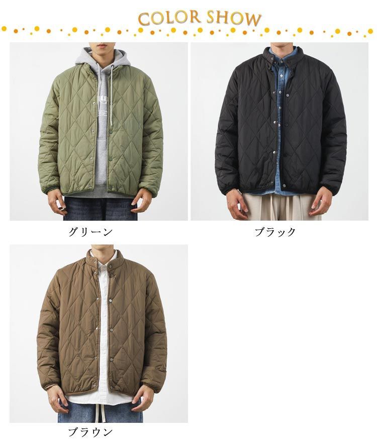 新品未使用　ノーカラーLLBean　キルティングライトジャケット キルティング ノーカラー コート キルティングジャケット メンズ