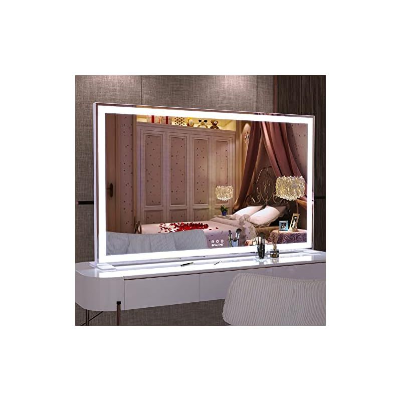 BEAUTME 女優ミラー 鏡 卓上 女優化粧鏡 大型 卓上ミラー ハリウッド