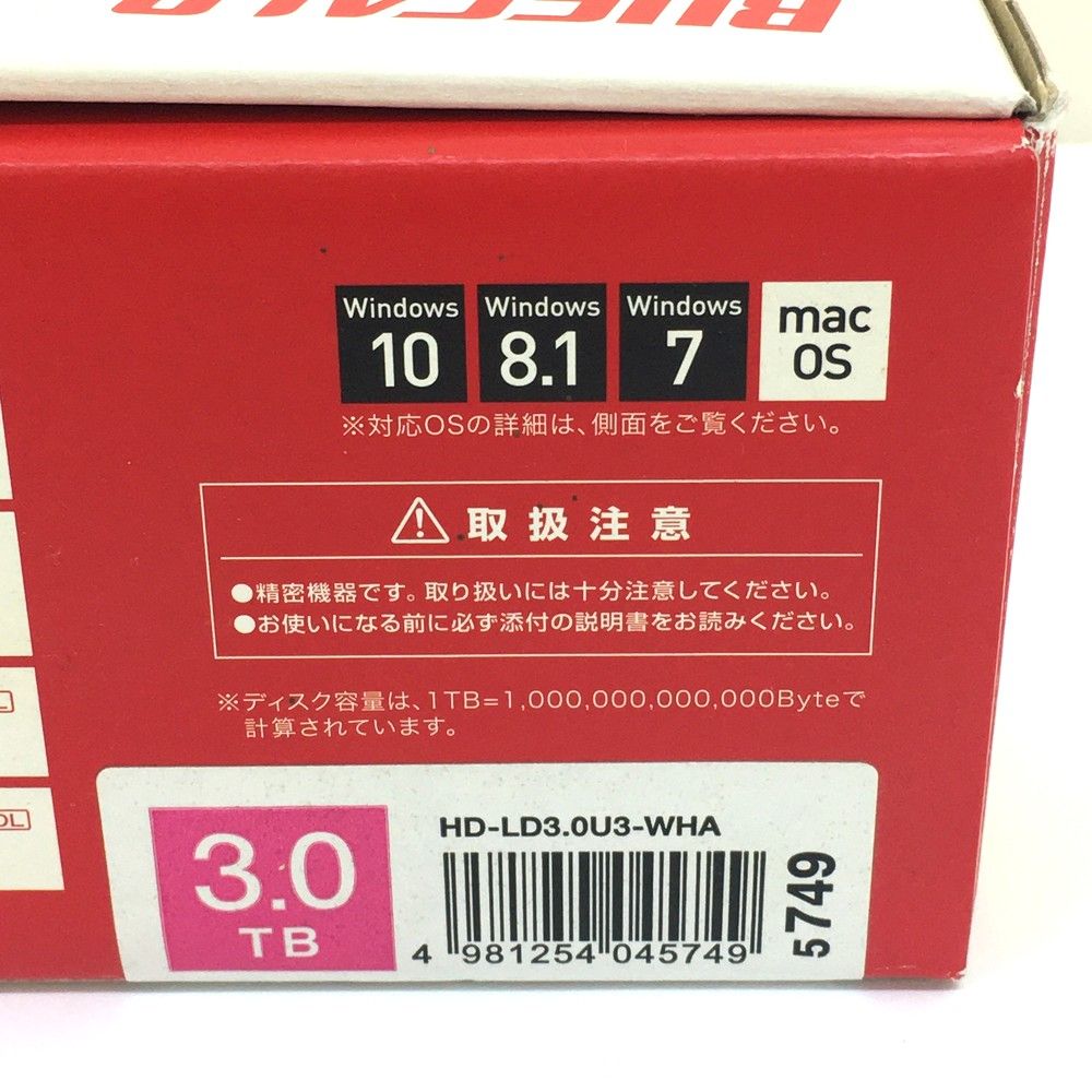 BUFFALO バッファロー HD-LD3.0U3WHA 外付けHDD ハードディスク