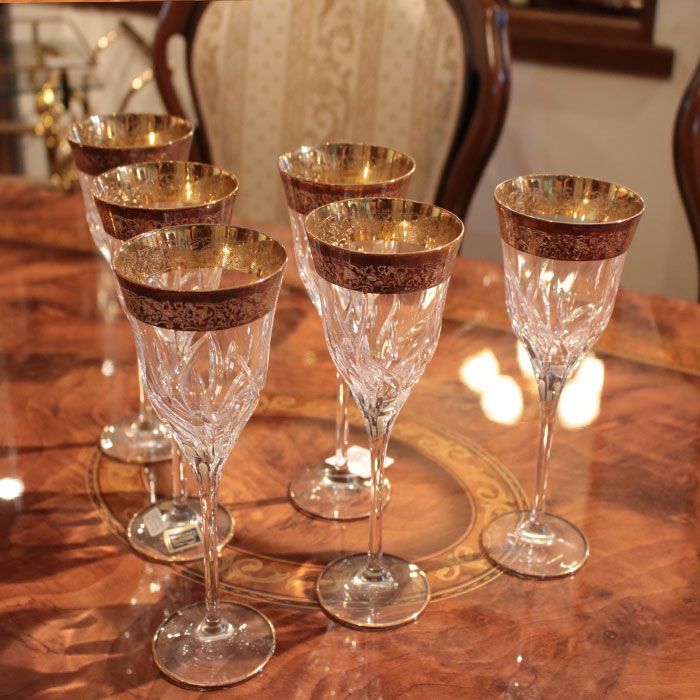 イタリア製 ワイングラス Wine glass 6客セット コップ クリスタル