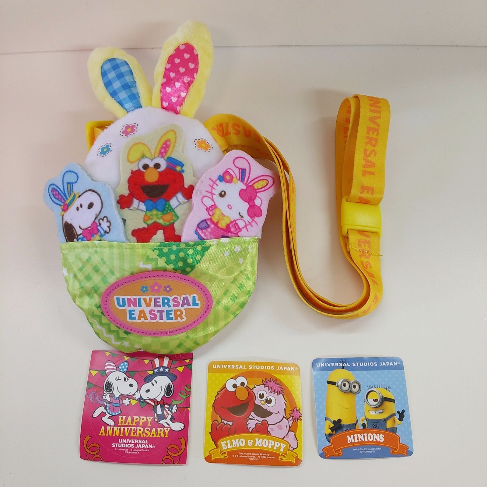 USJ イースター パスケース シール3枚 セット スヌーピー エルモ キティ
