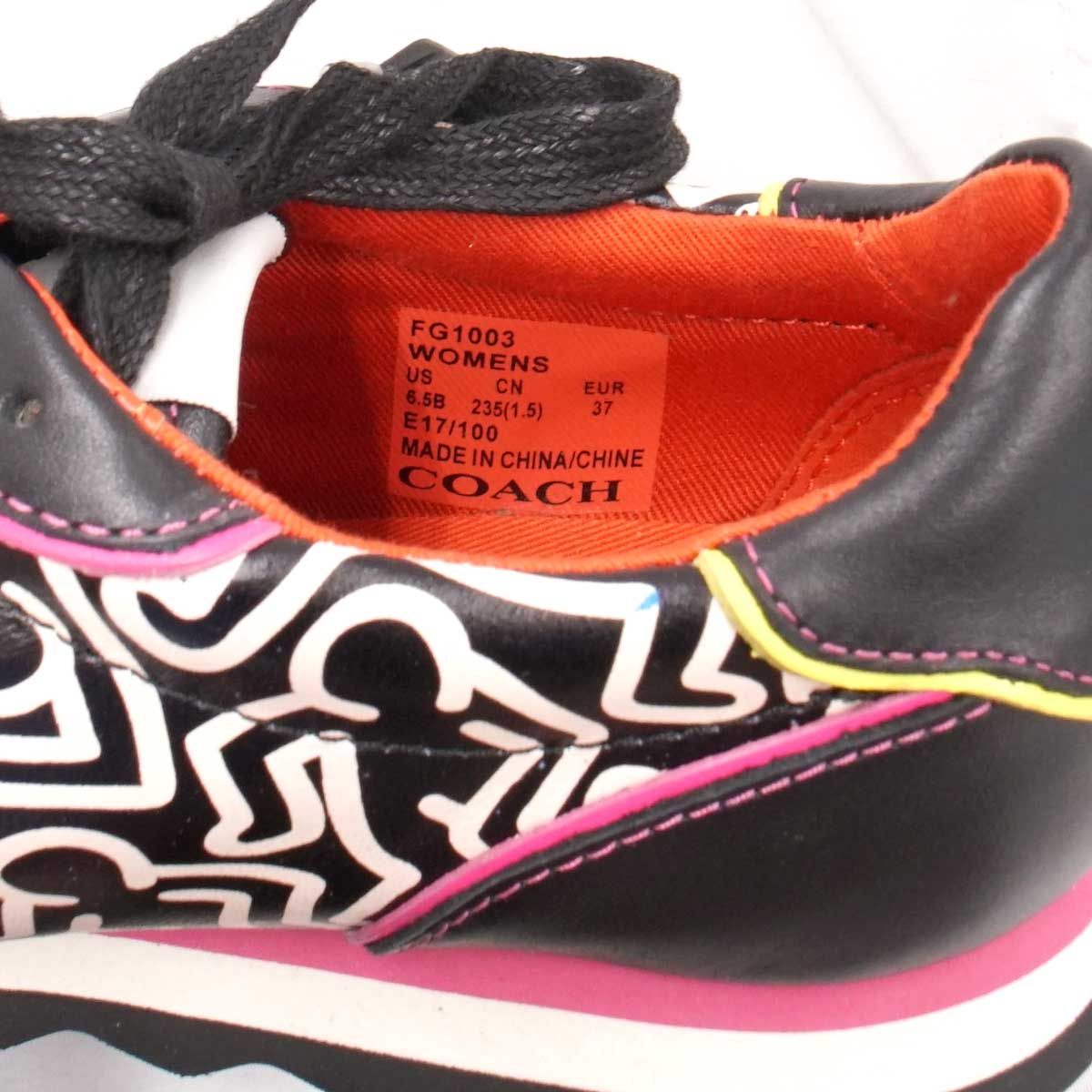 美品『USED』 COACH コーチ Keith Haring コラボスニーカー FG1003