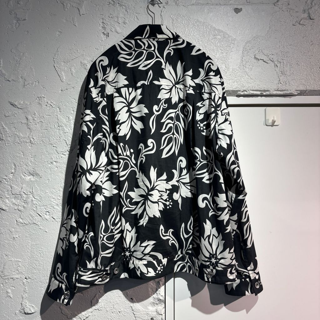 sacai サカイ 24SS Floral Print Blouson フローラルプリントシャツブルゾン 24-03289M ブラック系 size 1 表参道A10