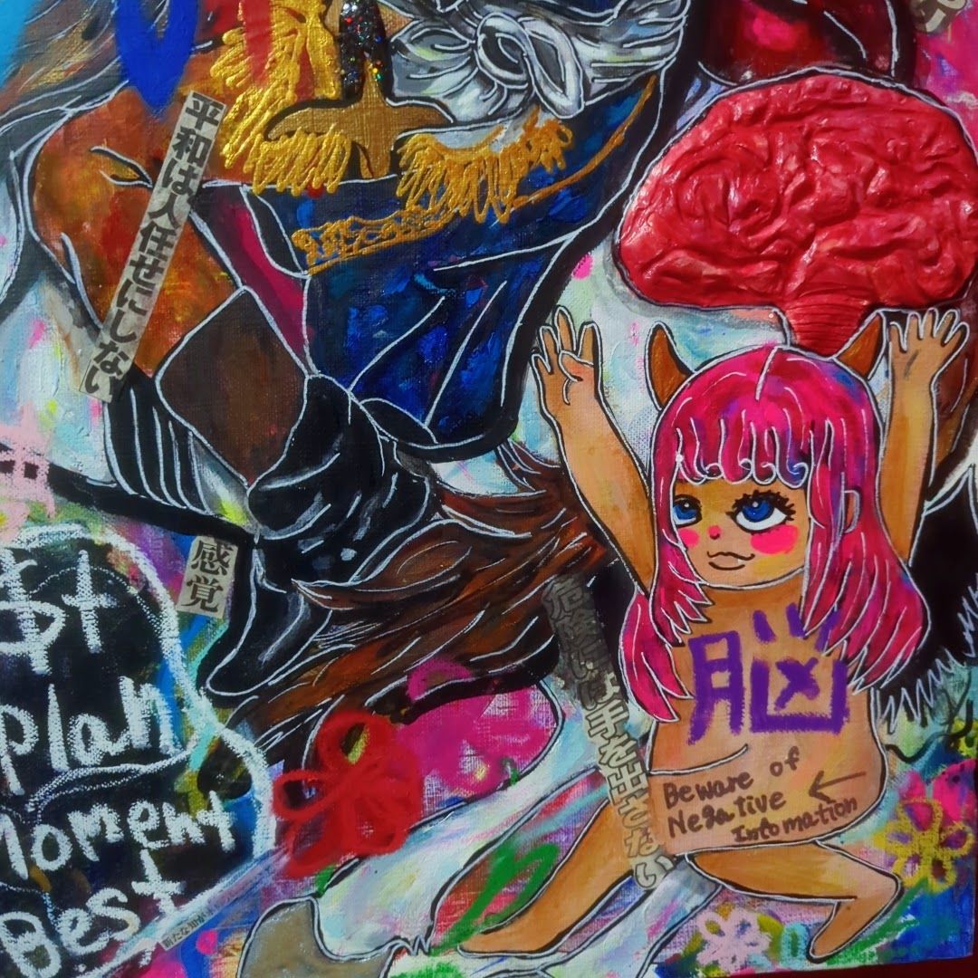 メッセージアート】【F15号】Doofu$-愚か者-【闇（病み）ガール×都市