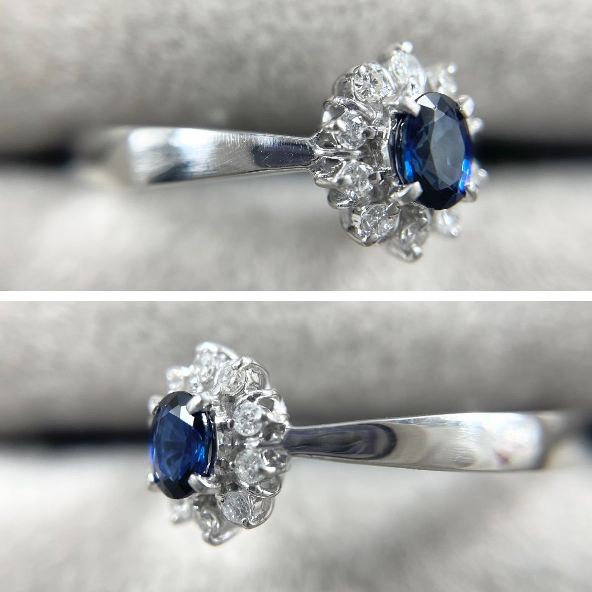 PT900 サファイア 1.19 ダイヤモンド 0.17 天然 リング 指輪 Pt900 サファイア(1.19ct)ダイヤモンド(0.42ct)付リング 買取