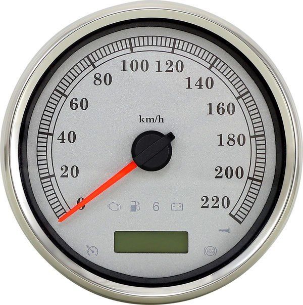 Drag Specialties SPEEDOMETER SILVER KPH 5 | 83105S