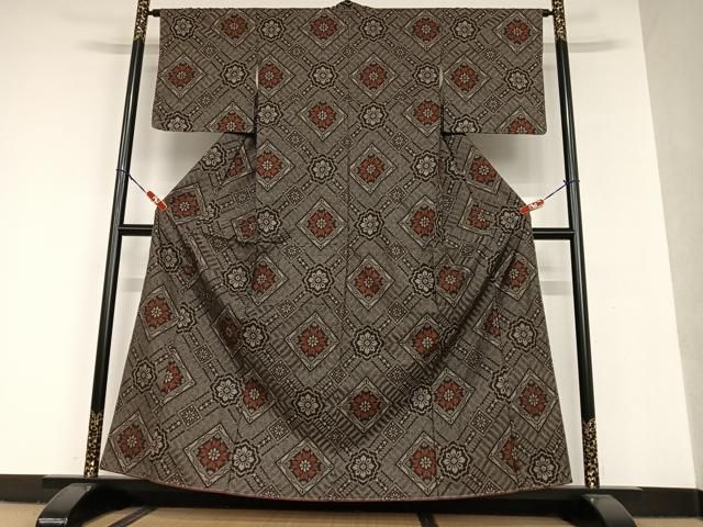 平和屋着物○本場大島紬 龍郷絣 花菱文 正絹 逸品 AAAU8161zg - メルカリ