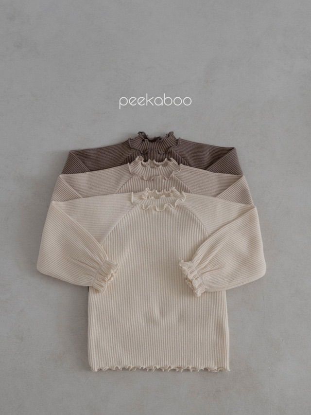 peekaboo cheese フリル トップス