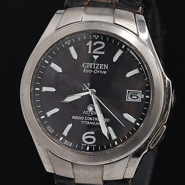 美品【稼働品】CITIZEN シチズン アテッサH410 ブラック エコドライブ