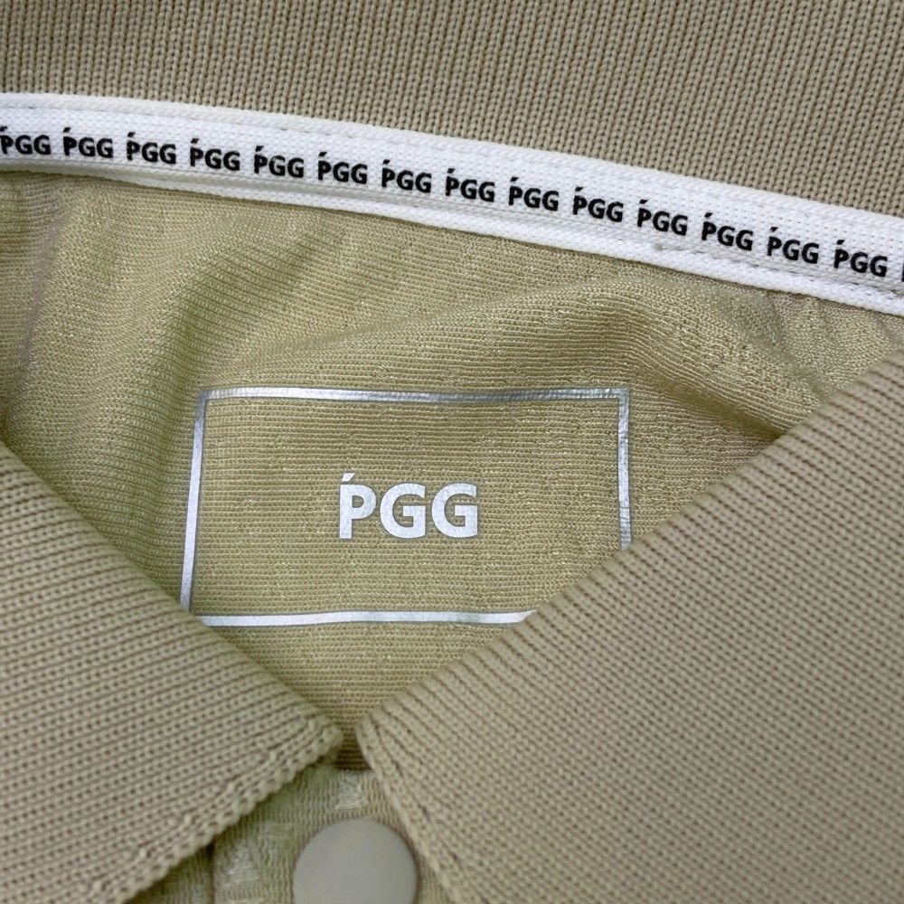 サイズ：1 PGG PEARLY GATES パーリーゲイツ 2024年モデル 半袖ポロシャツ 総柄 ベージュ系 [240101426659] ゴルフウェア レディース ストスト サイズ：1 PGG PEARLY GATES パーリーゲイツ 2024年モデル 半袖