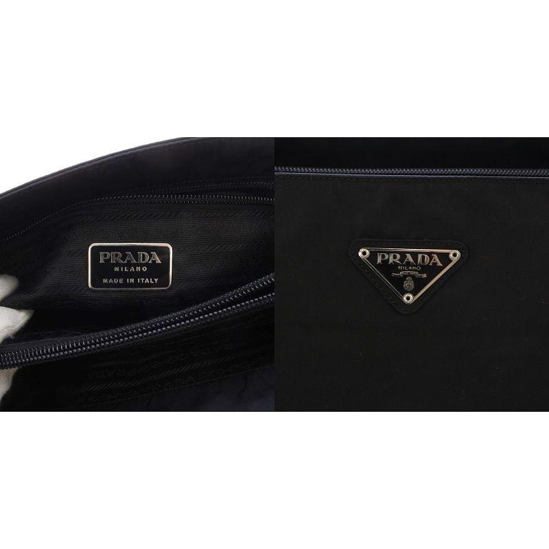 美品 プラダ PRADA テスート トライアングルロゴ シティー トートバッグ プラダ PRADA TESSUTO CITY トートバッグ ハンドバッグ 三角