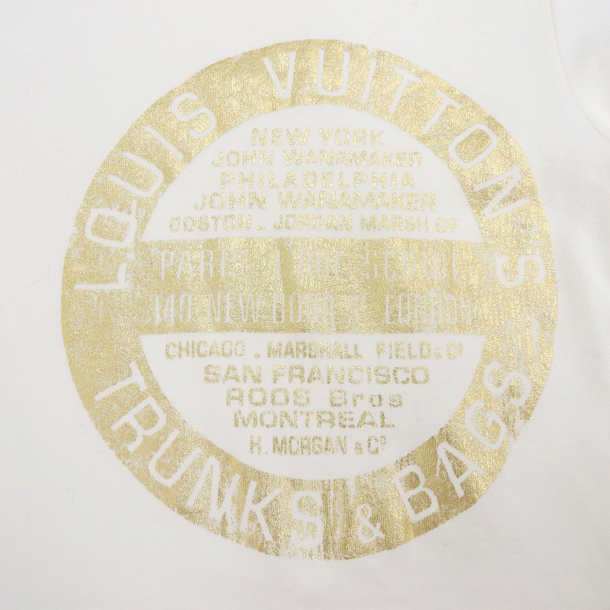 ルイヴィトン ロゴ Tシャツ レディース ホワイト ゴールド LOUIS ...