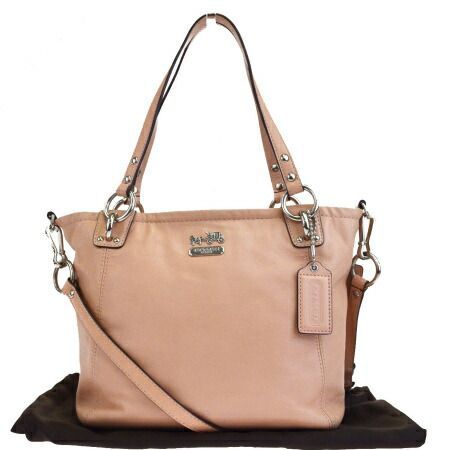 【中古】 コーチ COACH 2WAY ショルダーバッグ ハンドバッグ トートバッグ ピンク レザー 保存袋付き 14829 07HC507