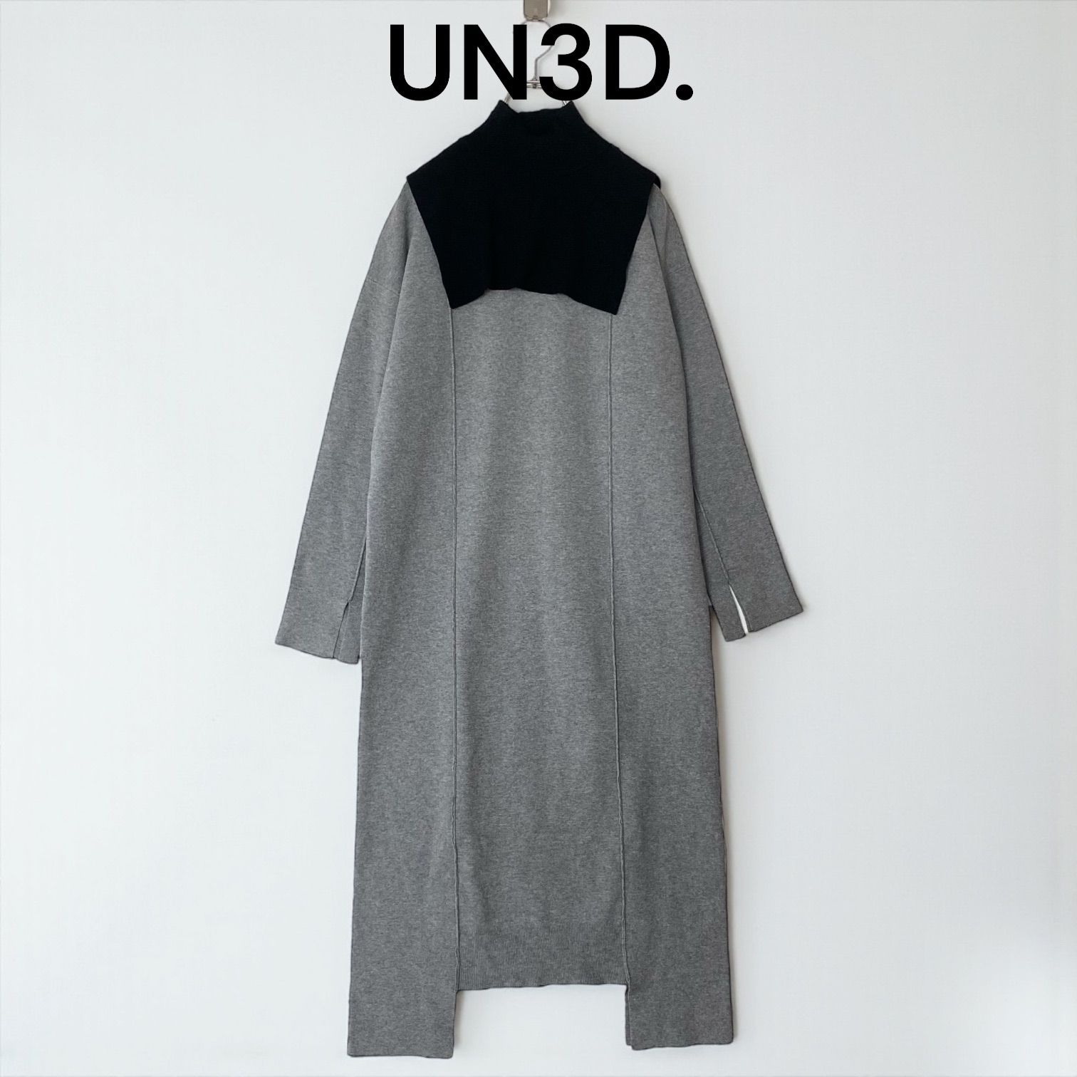 UN3D. アンスリード ニット ロング ニット ワンピース グレー - メルカリ