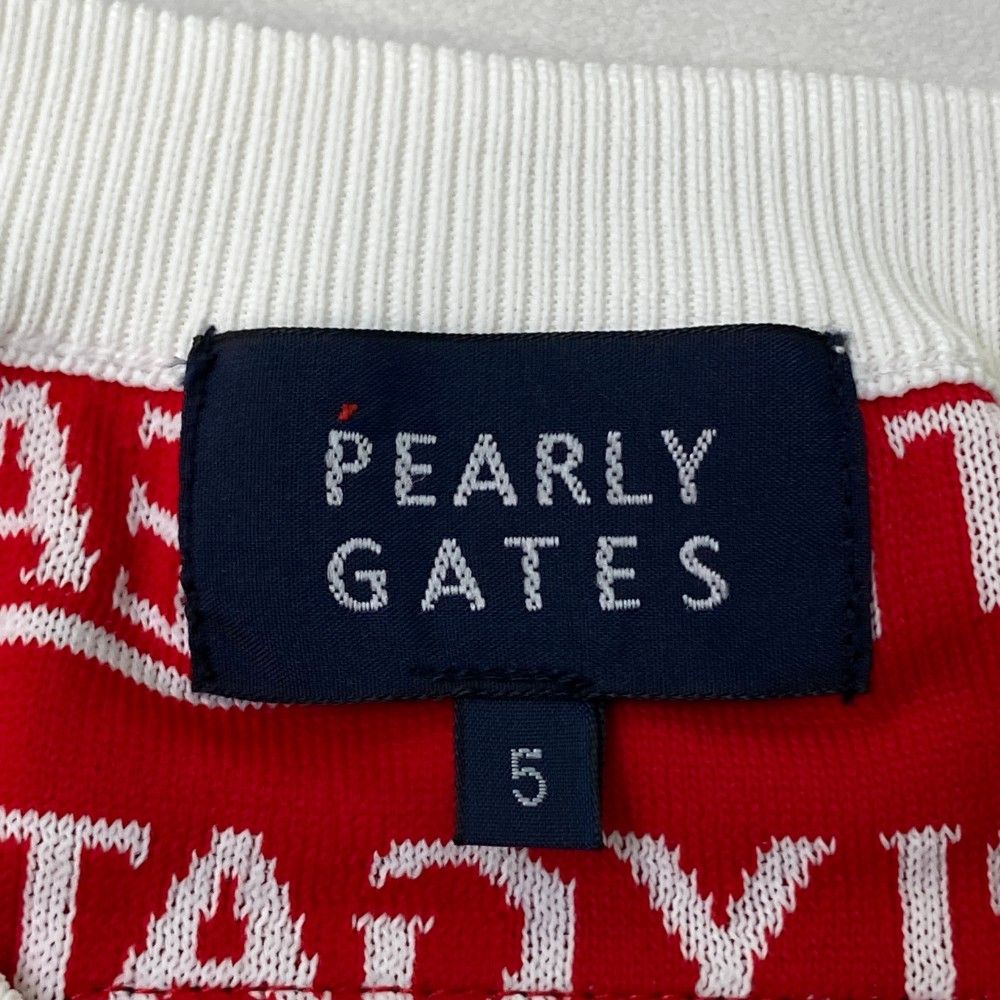 サイズ：5 PEARLY GATES パーリーゲイツ  ニット セーター 総柄 ホワイト系 [240101465688] ゴルフウェア メンズ ストスト サイズ：5 PEARLY GATES パーリーゲイツ ニット セーター 総柄