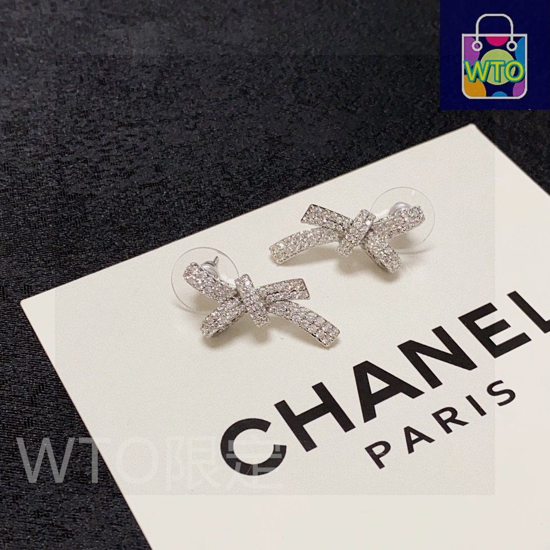 CHANEL ダイヤモンド風ピアス 今日特価】2024 年ニューアイテム Chanel ダイヤボウチャイン
