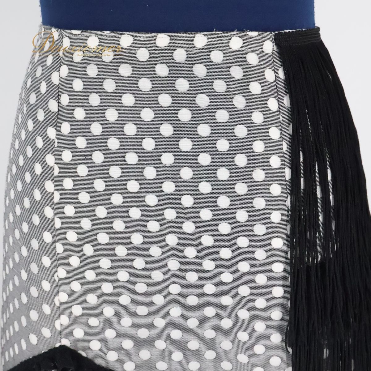 フラメンコ ブーゲンビリアx黒水玉ファルダ ピキージョ付き 5段