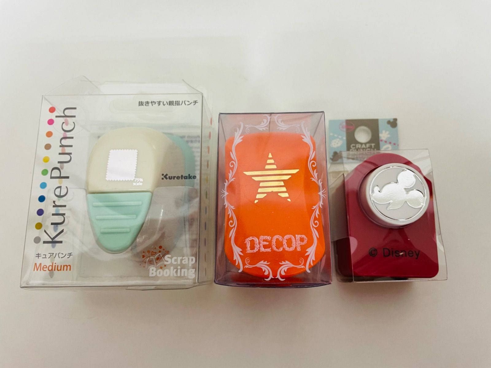 クラフトパンチ キュアパンチ DECOP オレンジ ミッキー 切手 星 スター