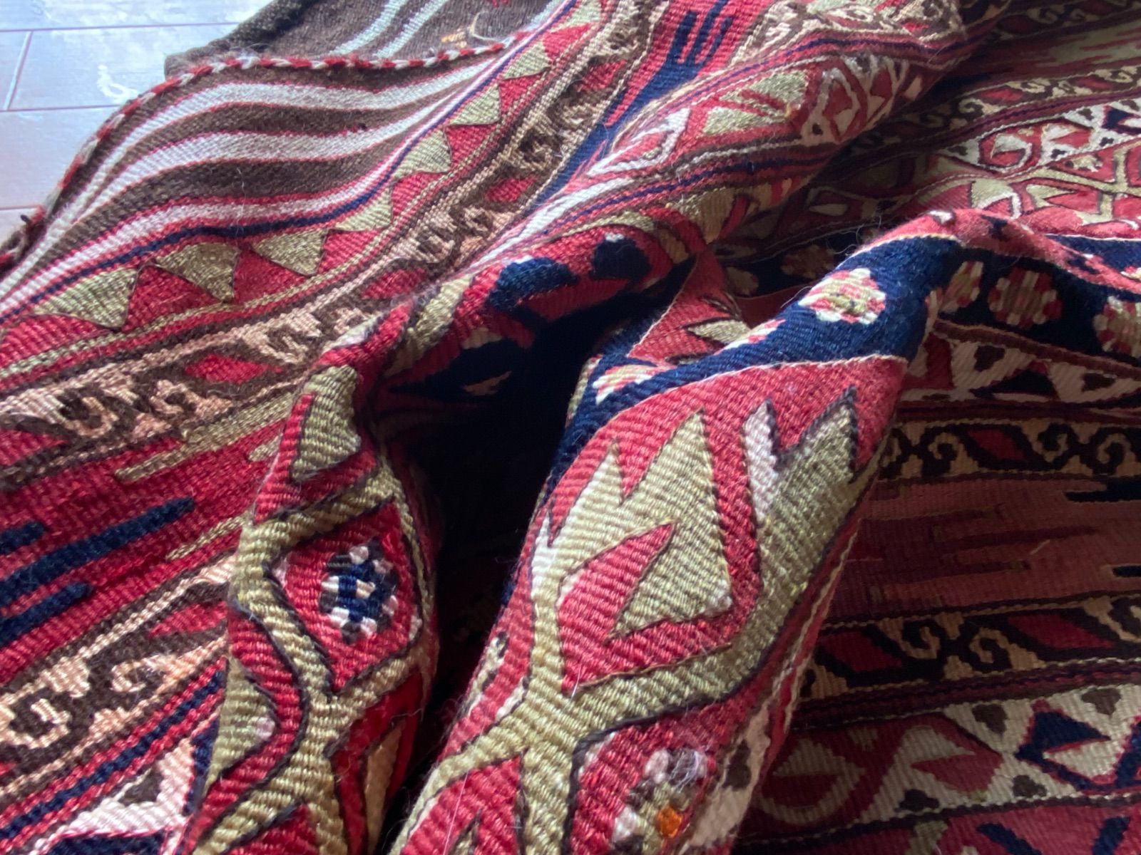 袋状 のオリジナル細かい織りと柄総草木染是非手に入れてください