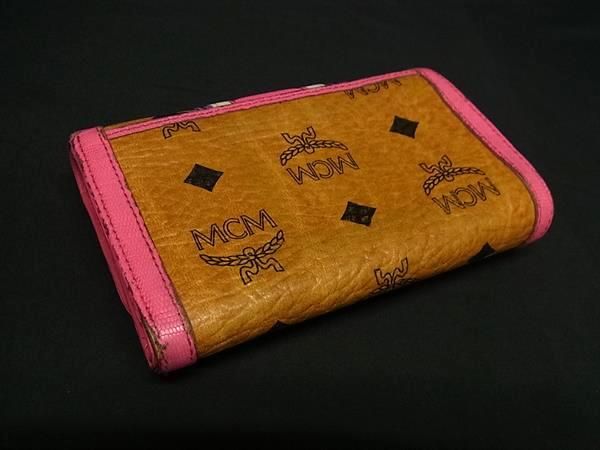 MCM エムシーエム モノグラム ヴィセトス柄 レザー 三つ折り
