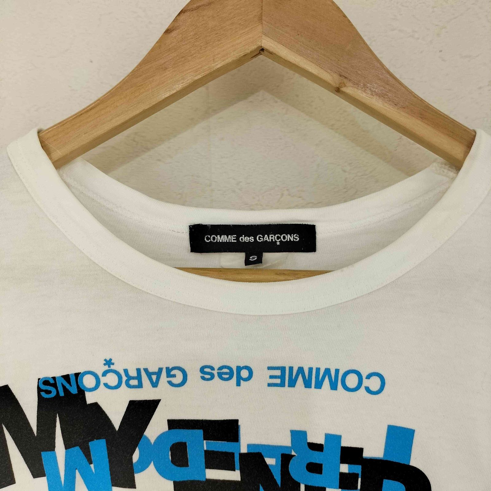 COMME DES GARCONS ロゴ プリント クルーネック Tシャツ コムデギャルソン COMME des GARCONS フロントプリントクルー