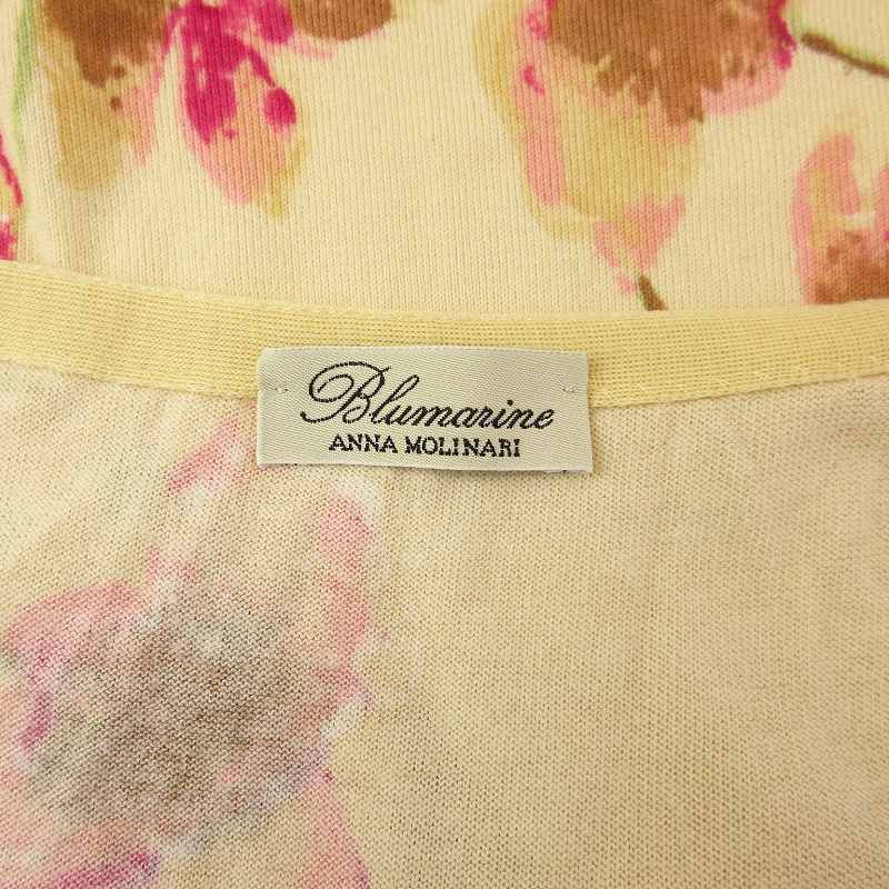 ブルマリンお花柄カーディガンアンナモリナーリBlumarine38スワロフスキー ブルマリンお花柄カーディガンアンナモリナーリBlumarine38