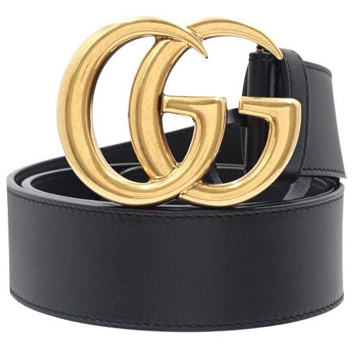 GUCCI グッチ GGマーモント ダブルG ワイドベルト ベルト アパレル ファッション小物 服飾小物 75 30 レザー ブラック黒 ゴールド金具 400593 AP00T 1000 メンズ 40802135927 アラモード