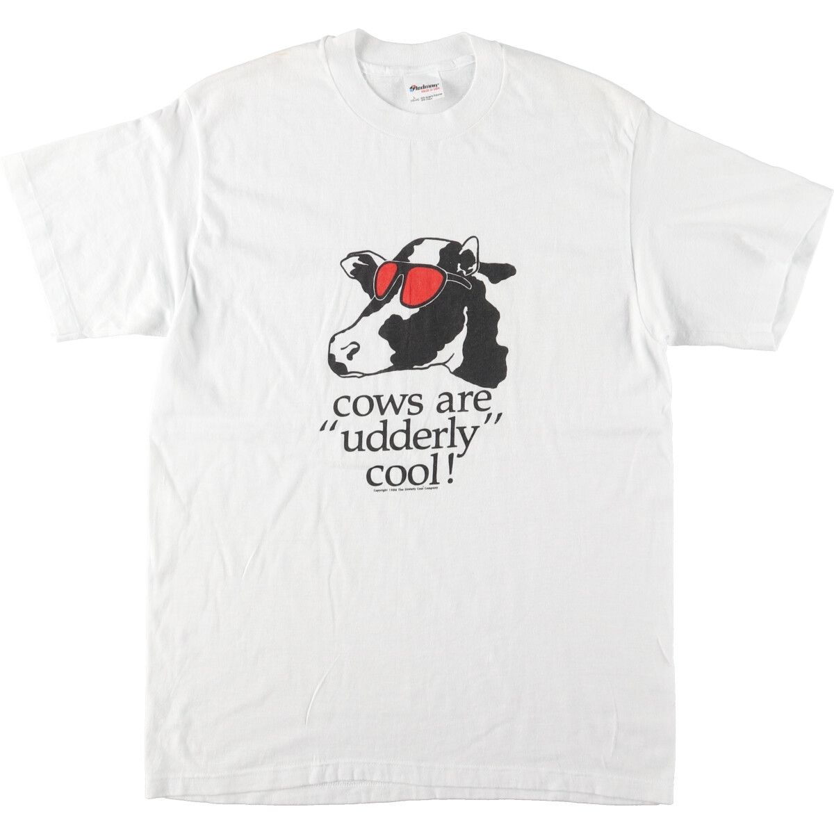 古着 80年代 STEDMAN 牛柄 アニマルTシャツ USA製 メンズM ヴィンテージ/eaa428696