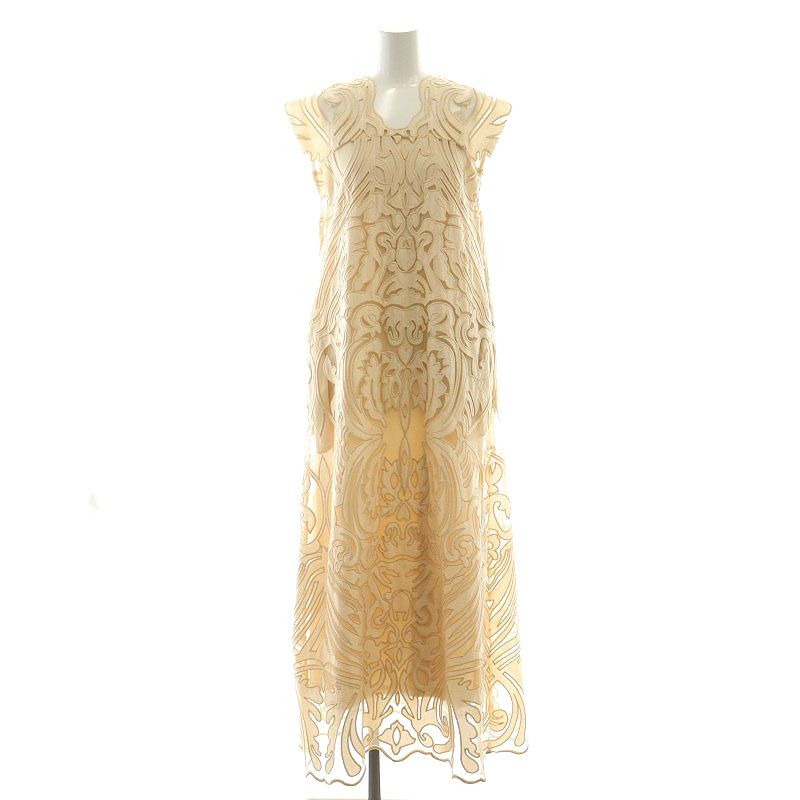 アメリヴィンテージ Ameri VINTAGE 24SS メディ2WAYバロックリーフレースドレス MEDI 2WAY BAROQUE LEAF  LACE DRESS ワンピース ロング丈 マキシ丈 ノースリーブ インナー付き M ベージュ /YQ □OS - メルカリ