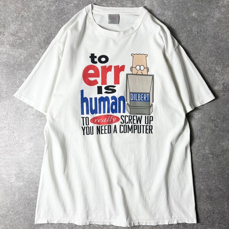 90s USA製 SCOTT ADAMS ディルバート プリント 半袖 Tシャツ XL / 90 